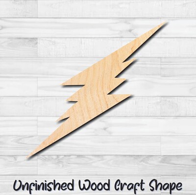 Lightning Bold Arrow 8 Unfinished Wood Shape Blank Laser Cutout Woodcraft Craft Supply ARR-032 - image1